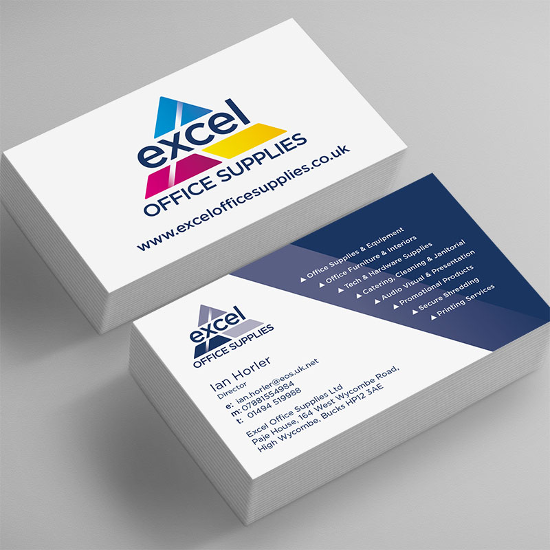 Excel Office Supplies business cards
